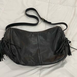 Vintage 90s Folio NY genuine leather cowboy grunge hobo soft slouchy bag